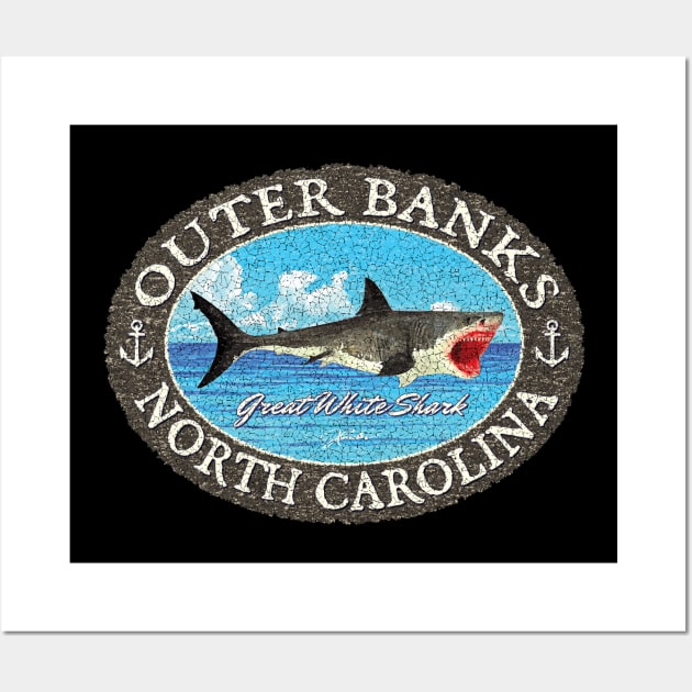 Outer Banks, North Carolina, Great White Shark Wall Art by jcombs